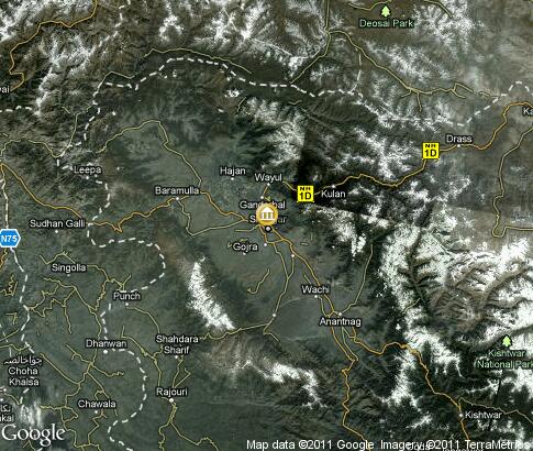 map: Agriculture of Kashmir