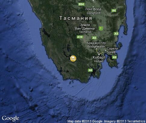 map: Architecture Styles in Tasmania