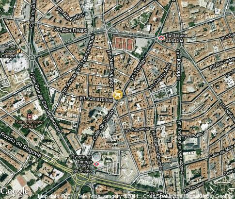 map: El Rastro de Madrid, Flea market