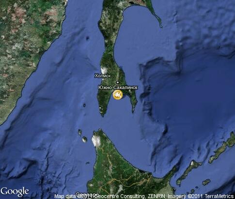 map: Diving in Sakhalin