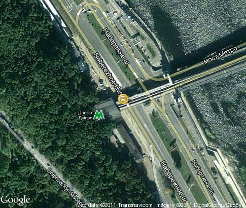 地图: Dnieper, Kiev Metro