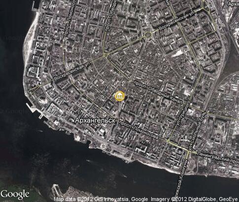 map: Festival of Street Theatres in Arkhangelsk