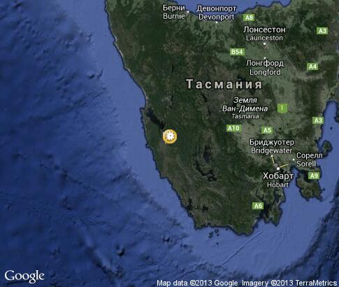 map: Forests of Tasmania