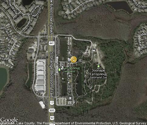 map: Gatorland Zipline