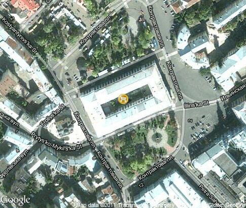 map: Gostinyi dvor in Kontraktovaya Square