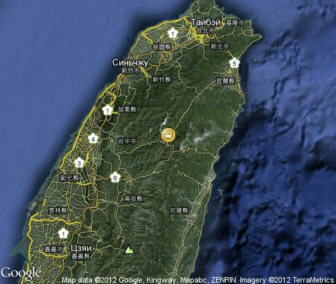 地图: High-speed Railway in Taiwan
