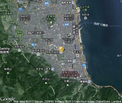 map: Hot Springs Steam Stream-scape in Beppu