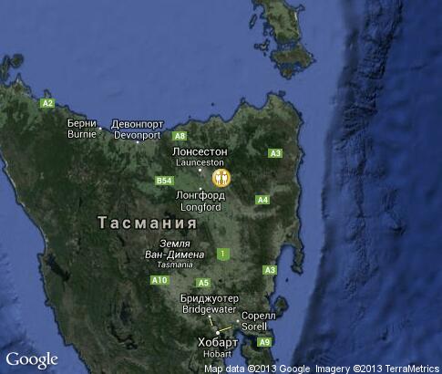 map: Hydro Power Plants of Tamania