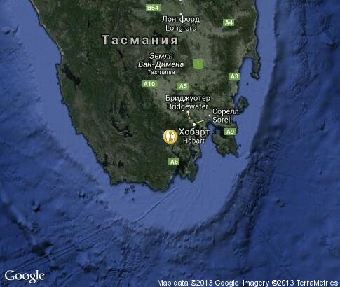 map: Industry of Tasmania