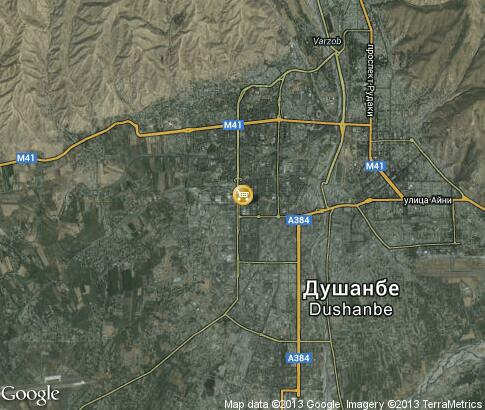 map: Shopping center Poytakht in Dushanbe