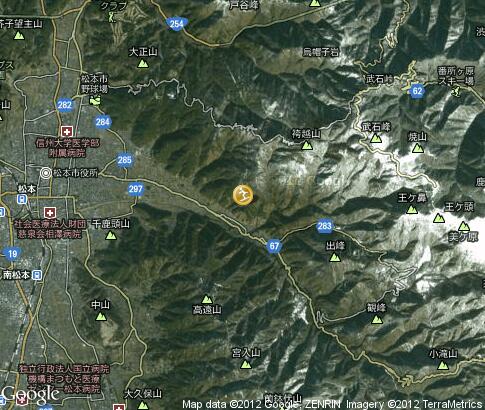 地图: Matsumoto Ski Resorts 