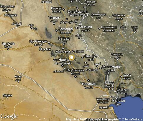 карта: Природа Ирака