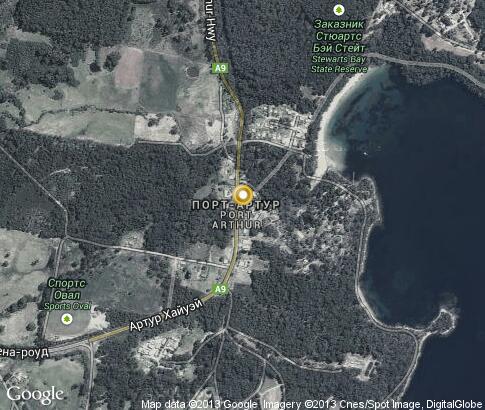 map: Port Arthur, Tasmania