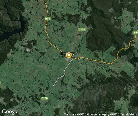 map: Sheffield, Tasmania