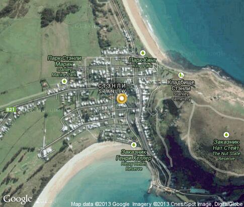 map: Stanley, Tasmania