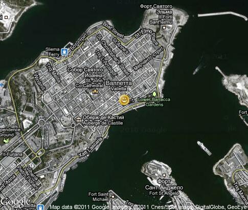 map: Valletta Nightlife