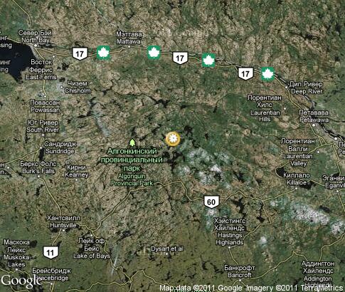 map: Algonquin Provincial Park