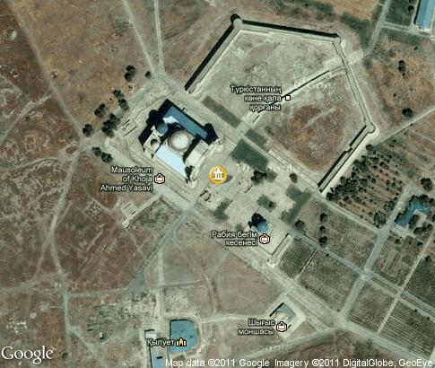 map: Mausoleum of Khoja Ahmed Yasawi