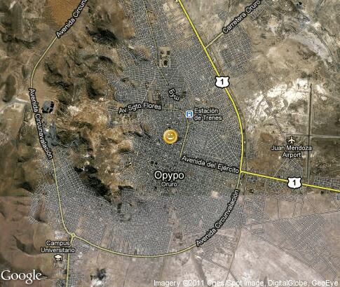 map: Oruro Carnival