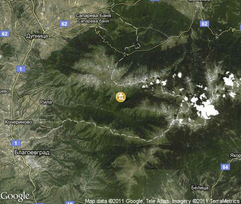 map: Rila Monastery