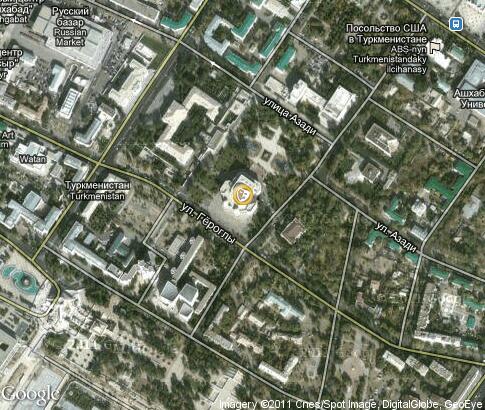 map: Magtymguly National Music and Drama Theater