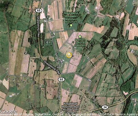 地图: Antietam National Battlefield Memorial