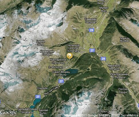 map: Winter resort, Engadin