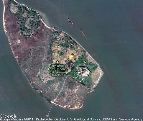 map: Living history museum, Pea Patch Island