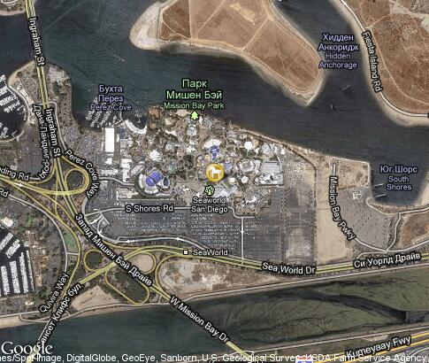 map: SeaWorld