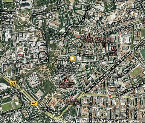 map: Universidad de San Pablo - CEU