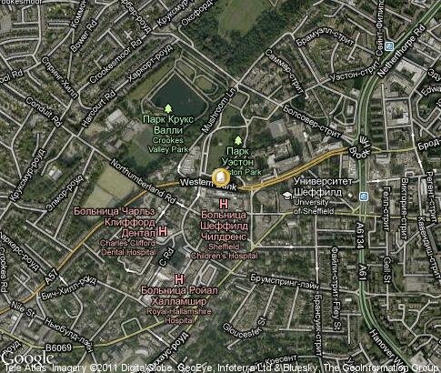 map: University of Sheffield