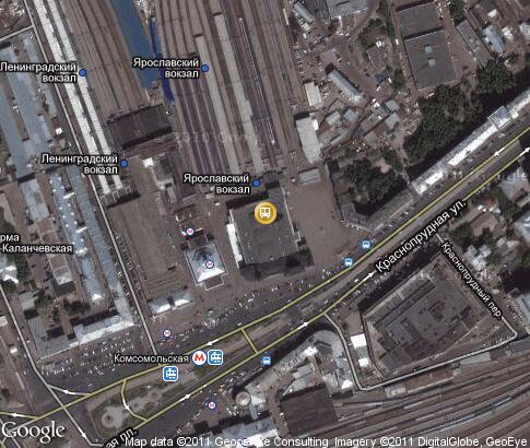 地图: Yaroslavsky Rail Terminal